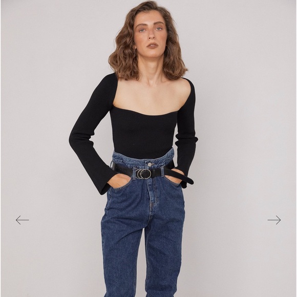 SOURCE UNKNOWN BLACK RIBBED LONGSLEEVE - Picture 3 of 4